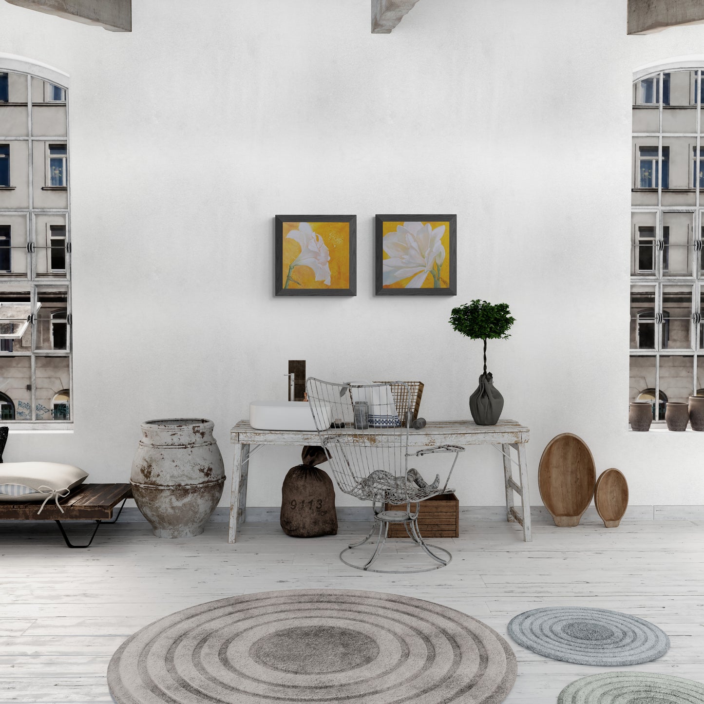 Amaryllis-paintings-on-the-wall