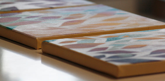 Dancing Leaves 3 paintings collection acrylic paintings on canvas- My Store