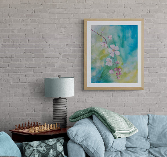 Beautiful Finnish spring flowers art print. Museum-quality giclée print on premium paper. Perfect nature-inspired wall decor. Original artwork by Tiina Alanen.