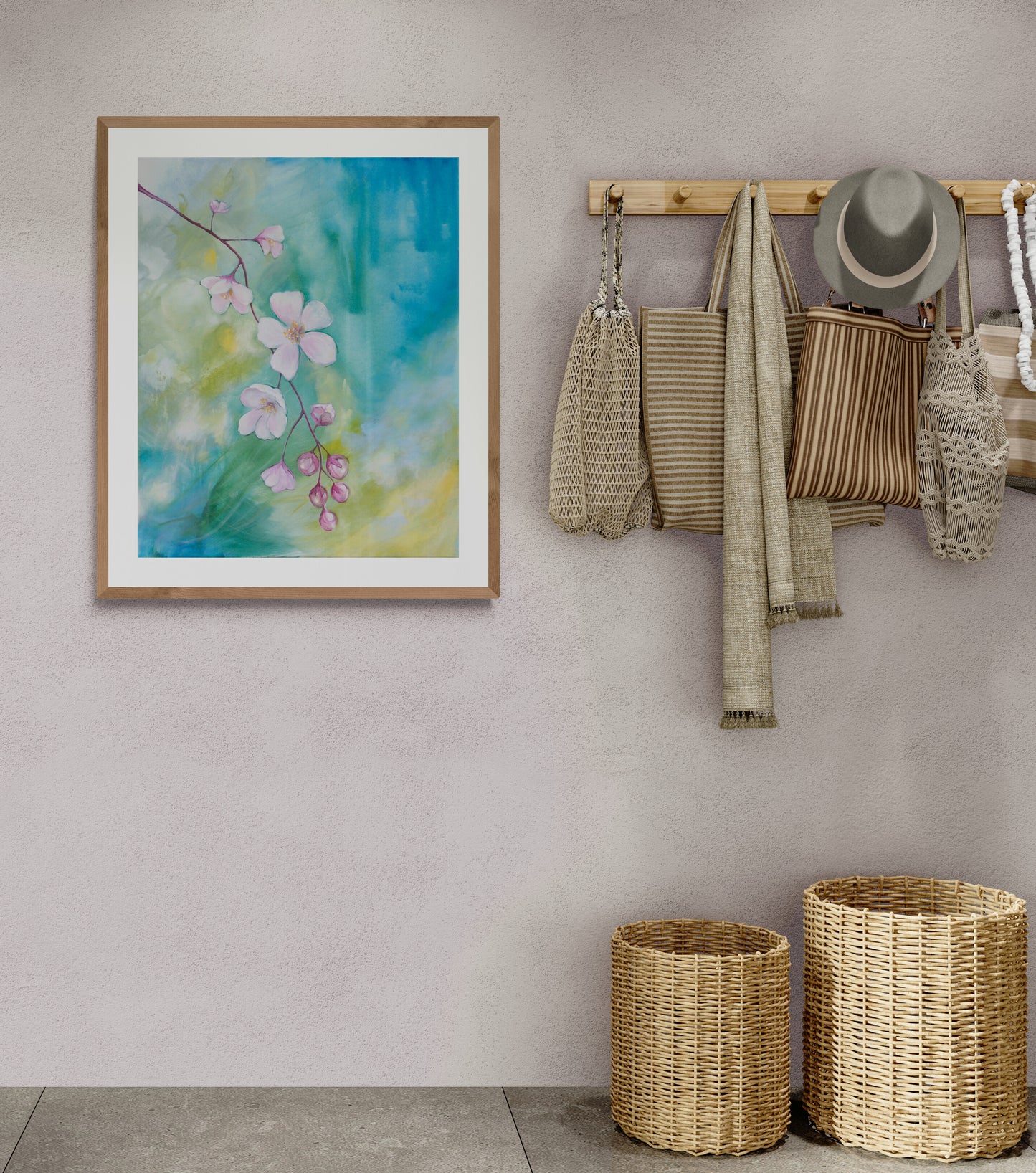 Beautiful Finnish spring flowers art print. Museum-quality giclée print on premium paper. Perfect nature-inspired wall decor. Original artwork by Tiina Alanen.