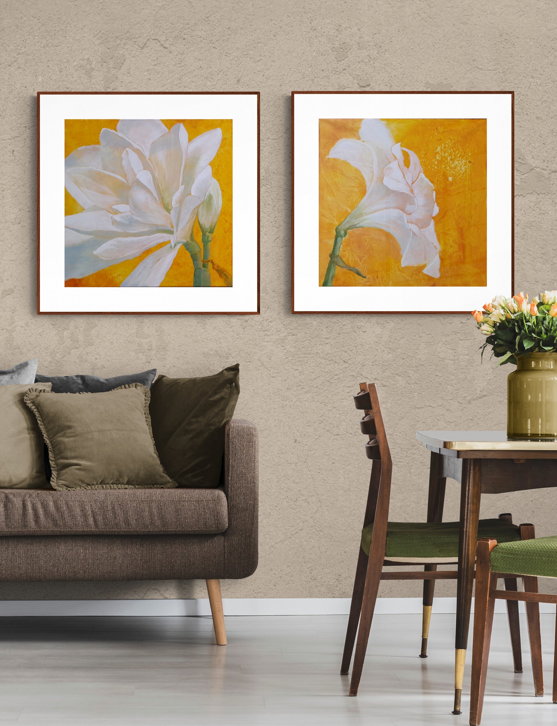 Two-white-amaryllis-flowers
