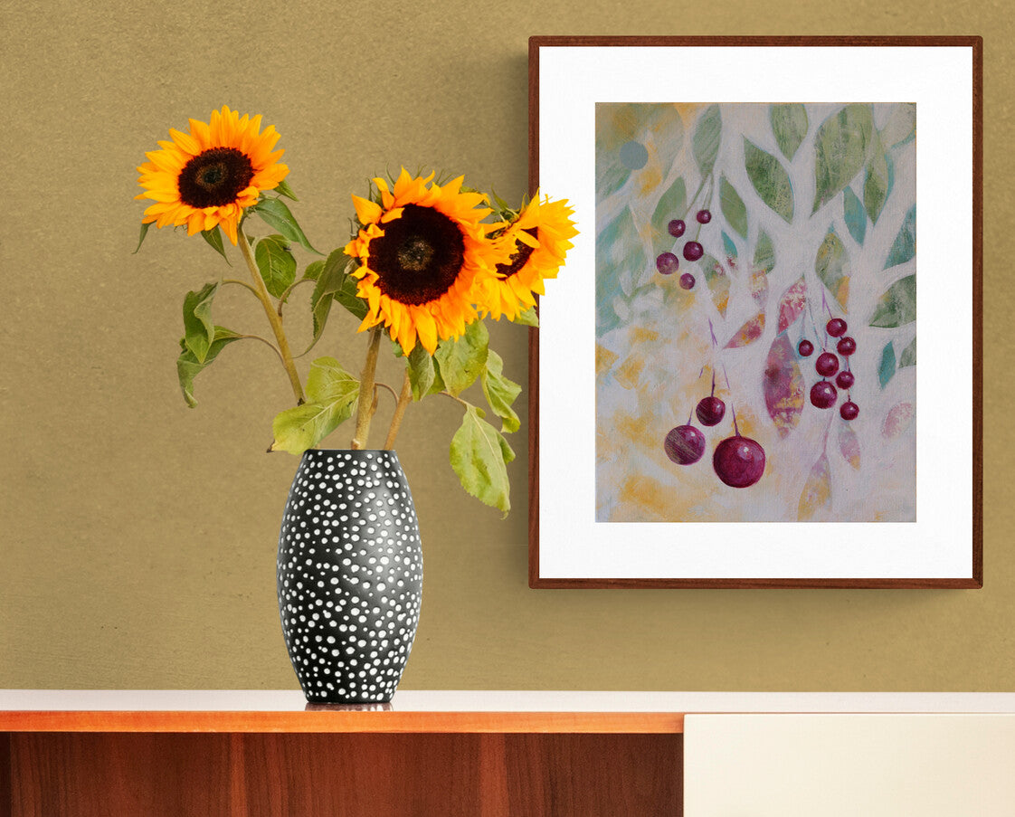 fine-art-print-leaves-berries-with-sunflowers