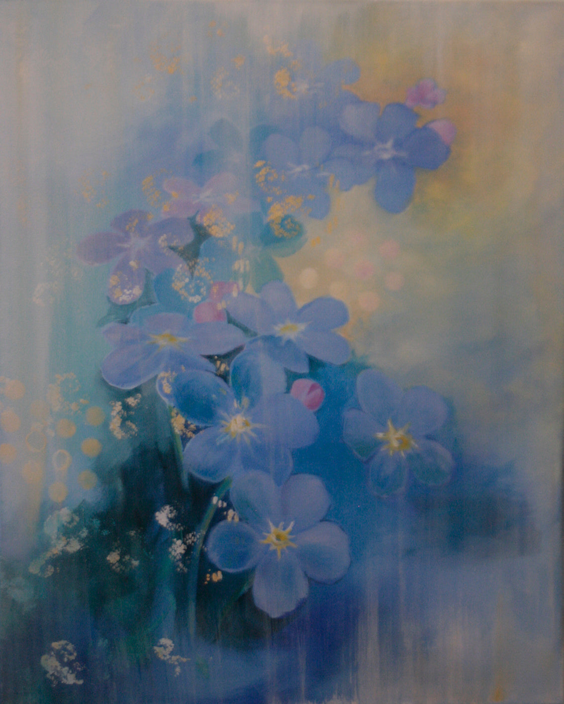 Forget Me Not I Acrylic painting on canvas